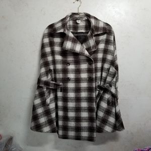 Jockey woolblend Plaid Cape
